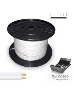 Cable paralelo 48v 2 x 1,50 mm² blanco 300 m. (bobina mediana)