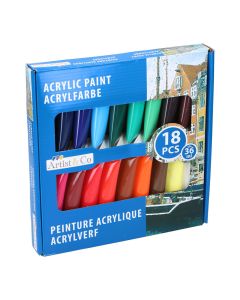 Set 18 pinturas acrílicas 36ml artist&co