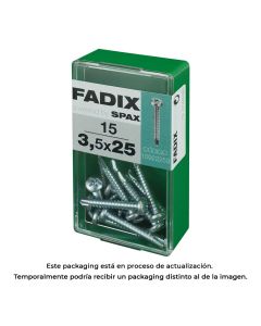 Caja s 15 unid. tornillo rosca chapa cr autot. 3,5x25mm fadix