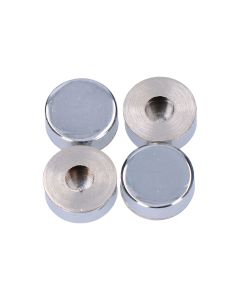 Pack 4 uds. embellecedor latón roscado liso 18 mm níquel