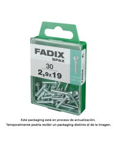 Caja m 30 unid. tornillo rosca chapa cr cinc 2,9x19mm fadix