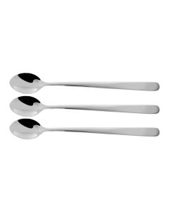 Set 3 cucharas largas para bebida acero inoxidable 19cm fm