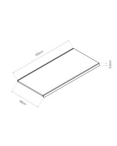 Bandeja gris 1000x470x35mm ral 7015 s/soportes basics