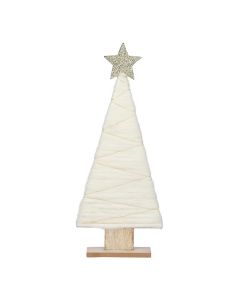 Arbol blanco de madera 17x5x40cm