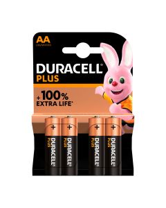 Pila alkalina duracell plus power aa - lr06 1,5v (blister 4 unid.) ø14,5x50,5mm