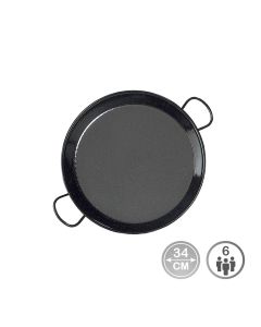Paellera tradicional de acero esmaltado ø34cm (6 personas)