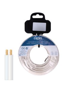 Carrete cable paralelo 2x2,50 mm² blanco "audio" 05 m