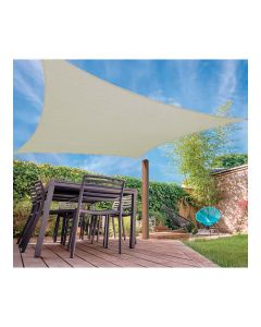 Toldo vela cuadrado color: arena 5x5m ambiance