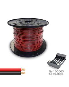 Cable paralelo 48v 2 x 1,50 mm² rojo/negro 300 m. (bobina mediana)