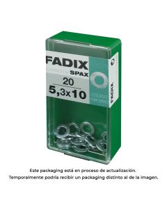 Caja s 20 unid. arandela plana cinc 5,3x10mm fadix