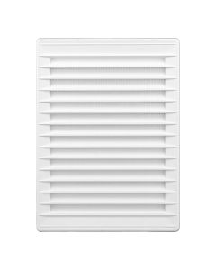 Rejilla ventilacíón rectangular empotrable mosquitera abs 137x207mm blanco