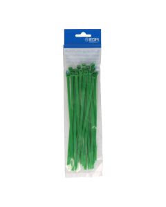 Bridas verdes 200x4,8mm nylon alta calidad (blister 25 unid.) edm