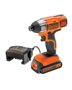 Atornillador de impacto 18v 1/4" bdcim18d1a-qw black & decker