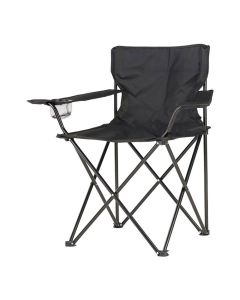 Silla plegable de camping 80x83,5x51cm color negro