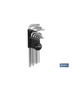 JGO 9 LLAVES ACODADAS TORX (T-10 - T-50) COFAN