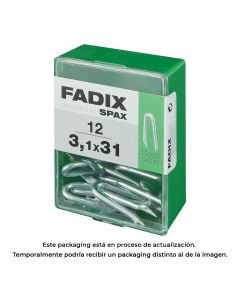 Caja m 12 unid. grampillones cinc 3,1x31mm fadix