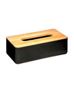 Caja de pañuelos de baño bambu-negro colección 'baltik'