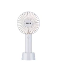 Ventilador de mano, recargable. 4,5w aspas 10,6x6,5x22cm edm