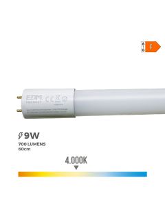 Tubo led t8 9w 900lm 4000k luz dia (eq.18w) ø2,6x60cm edm