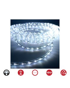 Tubo flexiled led 2 vias multifuncion 48m.36 leds/m blanco frio (ip44 interior-exterior) edm