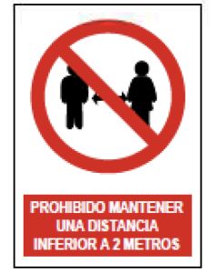 SEÑAL PROHIBIDO DIST.INF.2M SP975 40X30