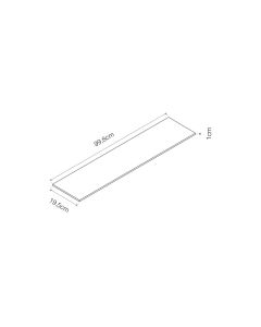 Placa madera para estanteria 1000x195x10mm haya basics