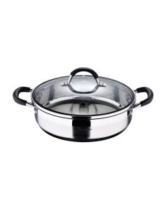 Tartera ø28x7,5cm 3,8l acero inoxidable con tapa foodies bgmp-1503-bk masterpro