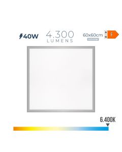 Panel de led 40w 4300lm ra80 59,5x59,5cm 6400k luz fria edm