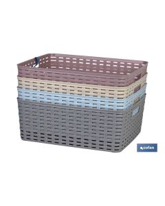 CESTA  MULTIUSOS  12L 36X28X13.5cm AZUL CIELO COFAN