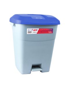 CONTENEDOR GRIS PEDAL 434020 50L T/AZUL