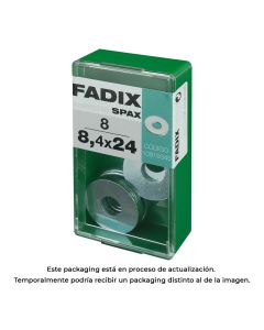 Caja s 8 unid. arandela plana ancha cinc 8,4x24mm fadix