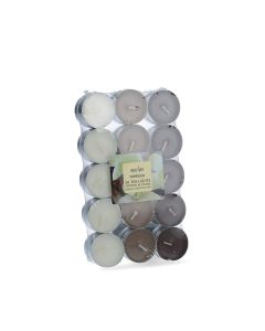 Pack 30 unid. velas con aroma vainilla 3,7cm magic lights