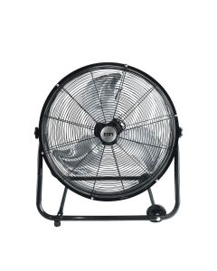 Ventilador industrial de suelo, con ruedas. color negro. potencia: 180w aspas: ø60x70cm edm