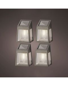 Set de 4 apliques de pared solar led 898174