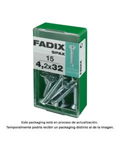 Caja s 15 unid. tornillo rosca chapa cp autot. cinc 4,2x32mm fadix