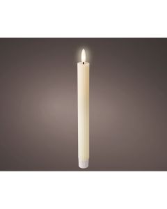 Pack de 2 unidades vela led beige ø2,2x24,5cm,