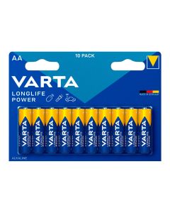 Pila varta longlife power aa - lr06 (blister 10 unid.) ø14,5x50,5mm