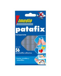 Patafix almohadilla adhesiva transparente removible 56 unid. 7001471 imedio