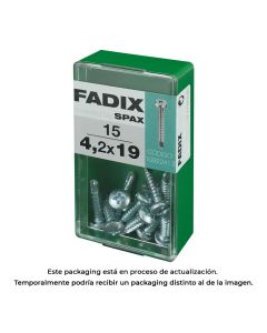 Caja s 15 unid. tornillo rosca chapa cr autot. 4,2x19mm fadix