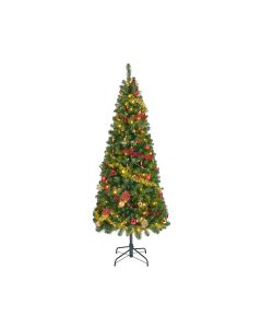 Arbol de navidad tipo pino plegable con microled parpadeantes, ø64x150cm.