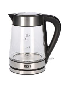 Hervidor de agua de cristal + acero inoxidable 1850 - 2200 w 1,7 l