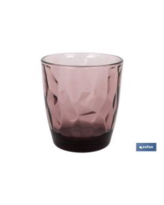 PACK 6 VASOS DE AGUA VIDRIO 30,5 CL COLOR PURPURA MODELO JADE COFAN