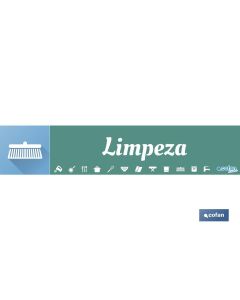 SEÑALETICA IMANTADA PORTUGUES PARA EXPOSITOR 975 X 200 MM - LIMPEZA COFAN