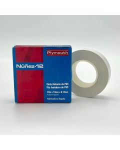 Cinta aislante pvc alta adhesión blanca 20 m x 19 mm x 0,15 mm