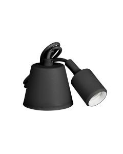 Lampara colgante de silicona e27 60w color negro edm