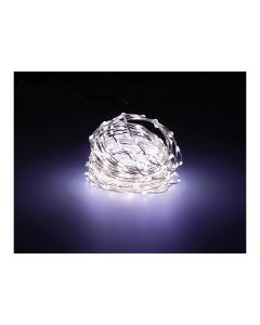 Guirnalda micro led extra dense luz fria parpadeante 14m 567 leds cable plata