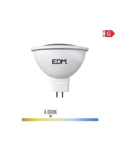 Bombilla dicroica led mr16 (gu5.3) 5w 12v 450lm 4000k luz dia ø5x5cm edm