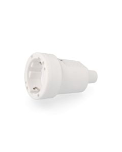 Base aerea de goma 10/16a 250v t/tl ip44 4,8mm blanca (retractilada) edm