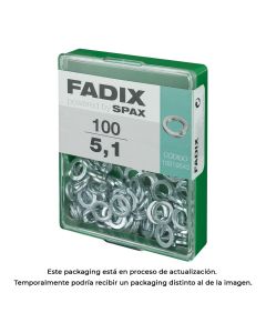 Caja m 100 unid. arandela presion 5,1mm fadix