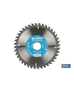DISCO DE SIERRA CIRCULAR PARA MADERA Ø180 X 2,5 X 30 MM, 40 DIENTES COFAN